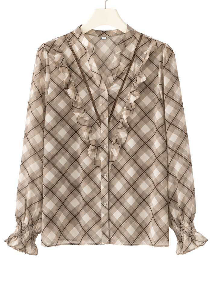 Camisa de cuadros volantes