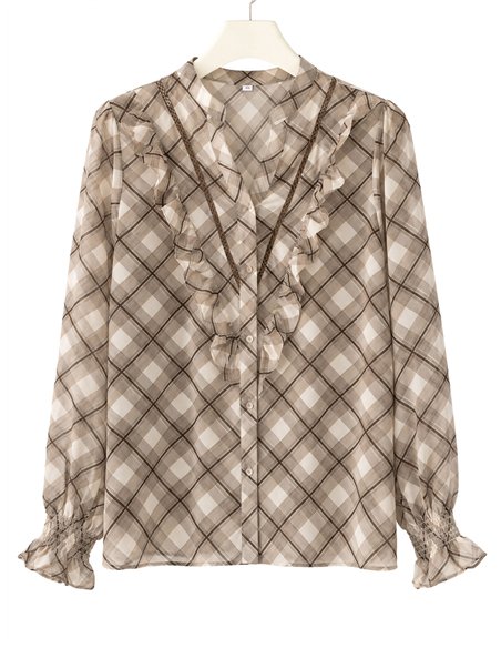 Camisa de cuadros volantes