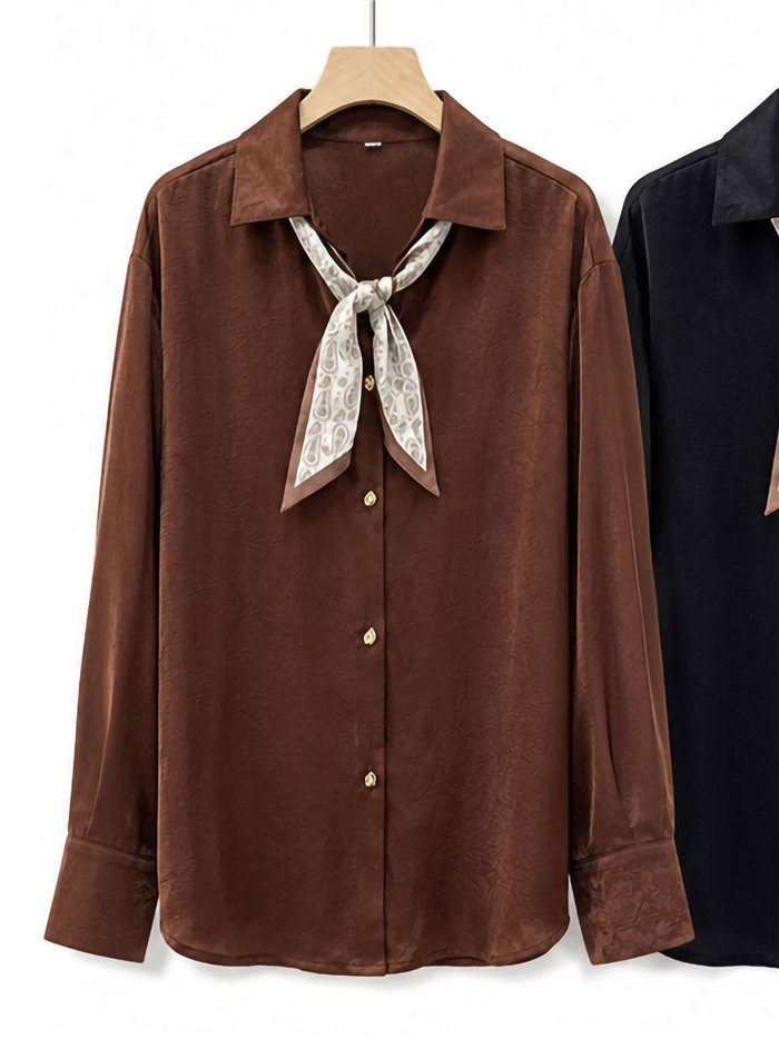 Camisa efecto seda pañuelo