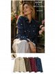 Camisa terciopelo flores bordadas