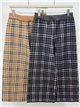 Pantalón cropped cuadros punto