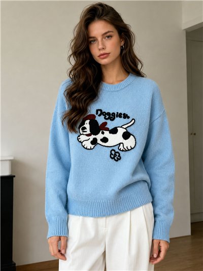 Jersey punto perrito relieve
