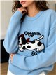 Jersey punto perrito relieve