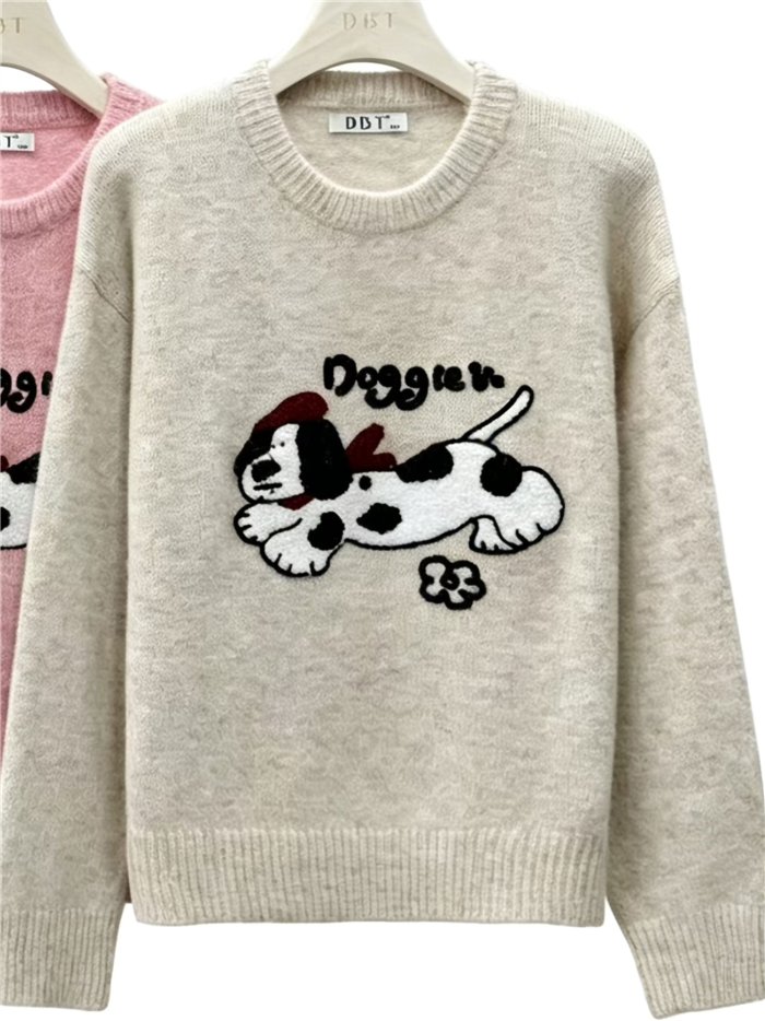 Jersey punto perrito relieve