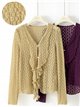 Ruffle front lace blouse