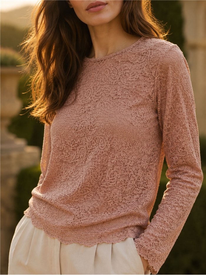 Camiseta encaje paisley