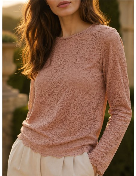 Camiseta encaje paisley