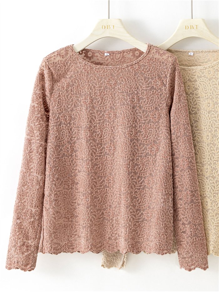 Camiseta encaje paisley