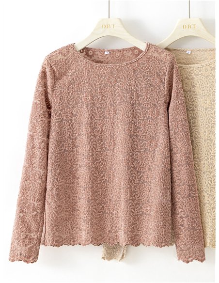 Camiseta encaje paisley