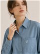 Camisa algodón bolsillo bordado de corazón