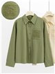 Camisa algodón bolsillo bordado
