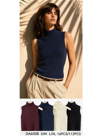 Top canalé cuello alto 2