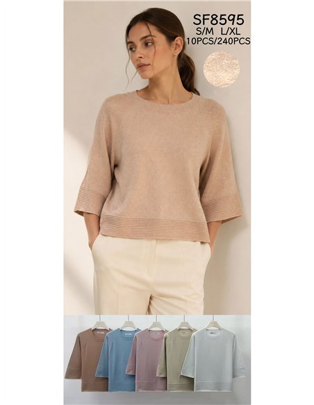 Jersey brillo manga corta