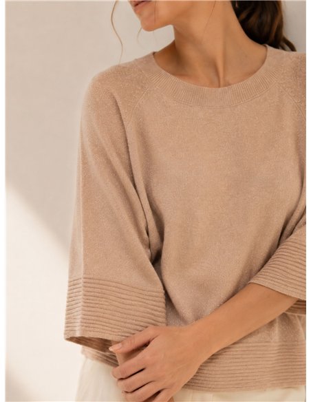 Jersey brillo manga corta