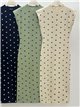 Polka dot ribbed midi knit dress
