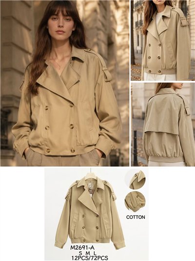 Cropped trench jacket 2