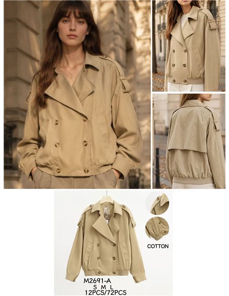 Cropped trench jacket
