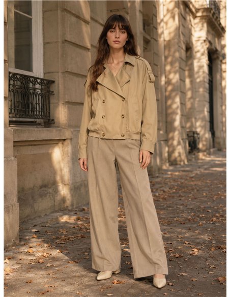 Cropped trench jacket