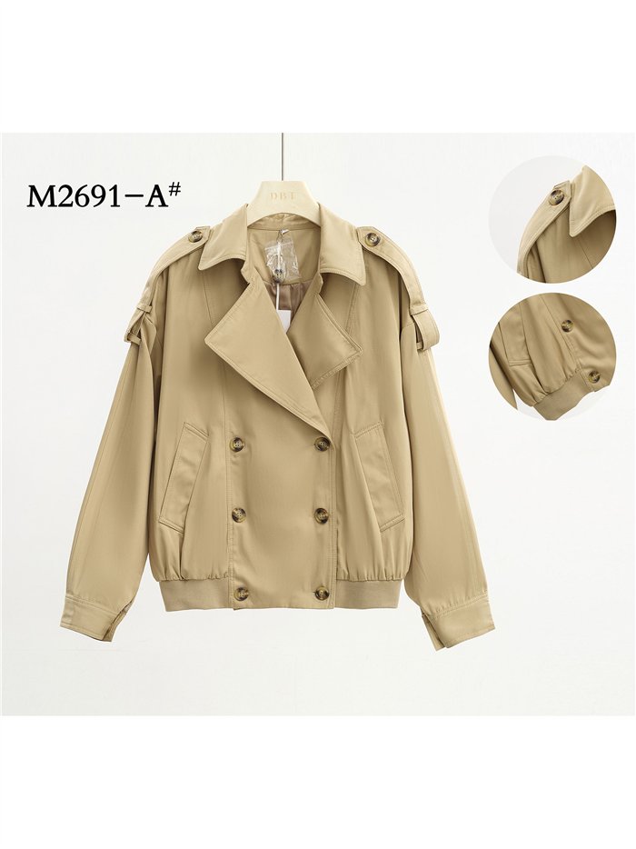 Cropped trench jacket