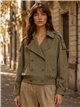Cropped trench jacket
