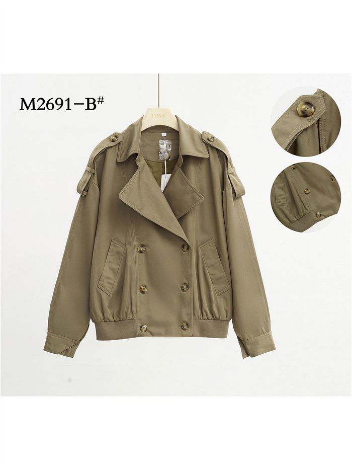 Cropped trench jacket