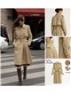 Belted long trench coat