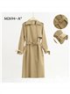 Belted long trench coat