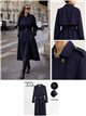 Belted long trench coat