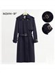 Belted long trench coat
