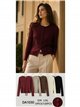 Chaqueta punto canalé botones