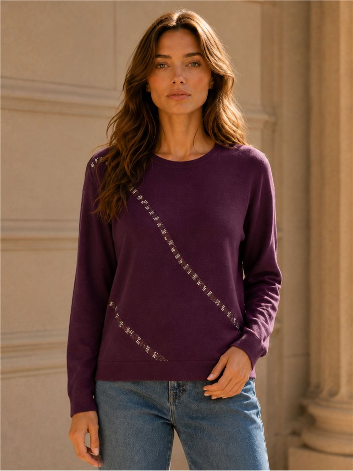 Jersey punto detalle strass