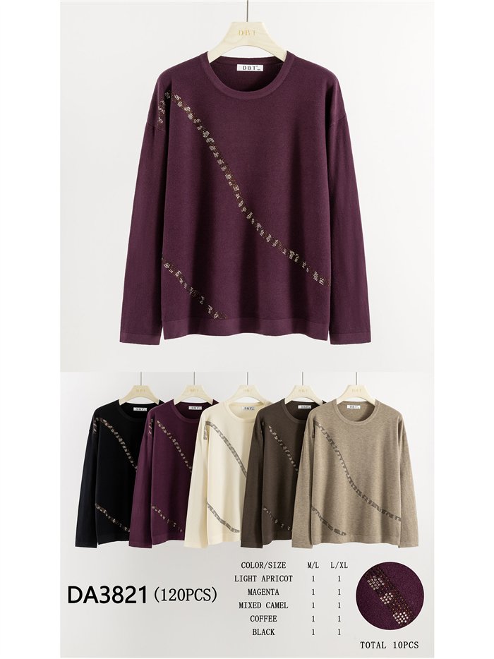 Jersey punto detalle strass