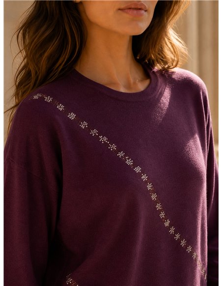 Jersey punto detalle strass