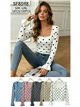 Pull à pois à manches volantées