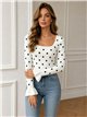 Pull à pois à manches volantées