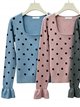 Pull à pois à manches volantées