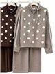 ensemble pull à pois zippé et pantalon large