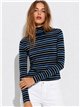 Jersey rayas cuello alto