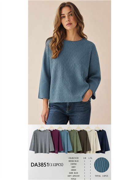 Jersey amplio textura