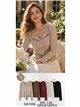 Lace trim ribbed cardigan