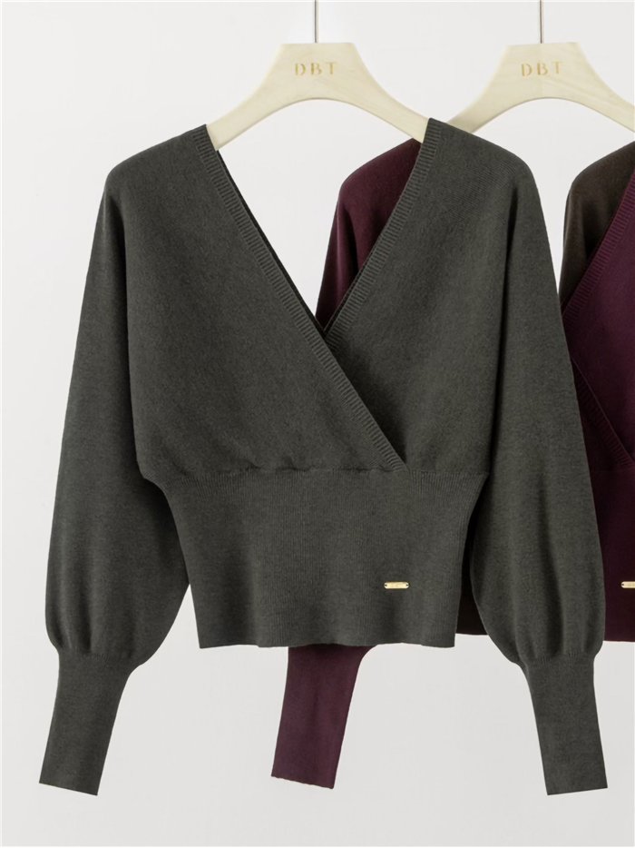 Jersey cruzado cintura ancha