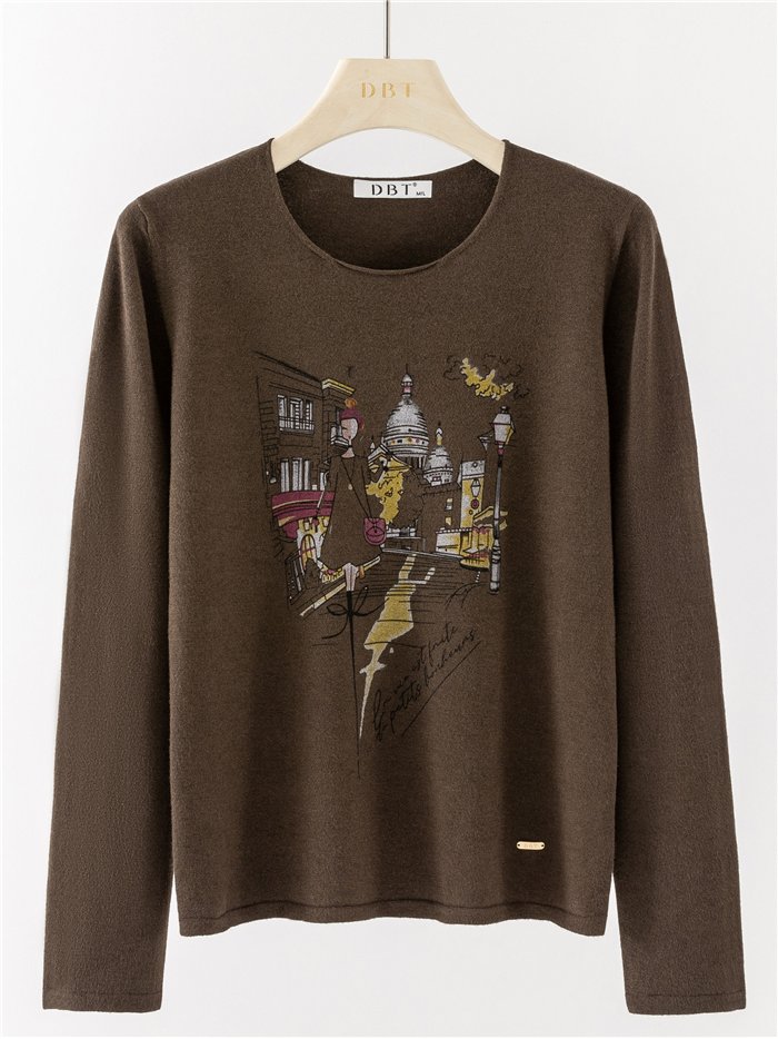 Jersey soft estampado ciudad