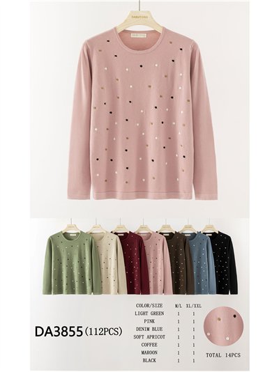 Multicolour dot soft knit sweater 2
