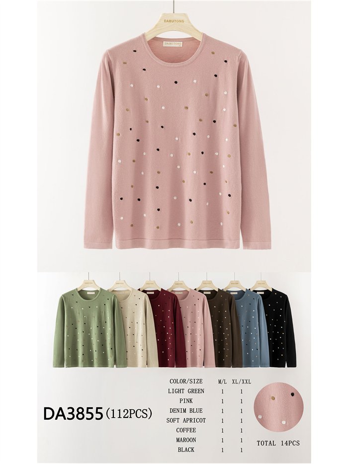 Jersey soft lunares multicolor
