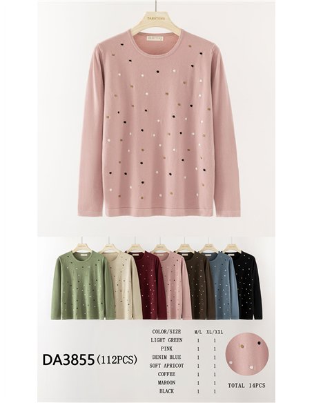 Jersey soft lunares multicolor