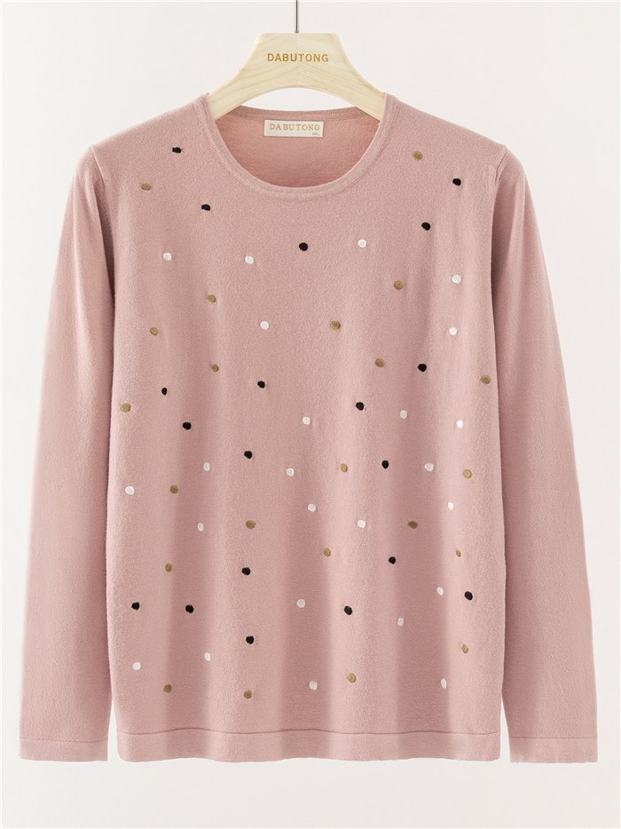 Jersey soft lunares multicolor