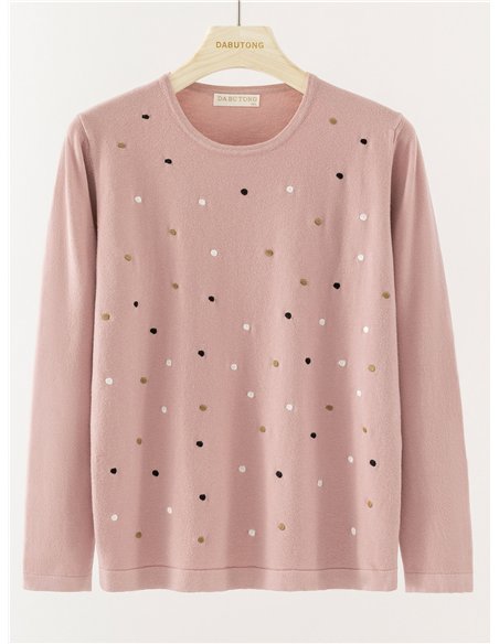 Jersey soft lunares multicolor