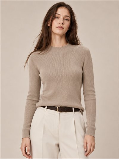 Jersey canalé cuello perkins