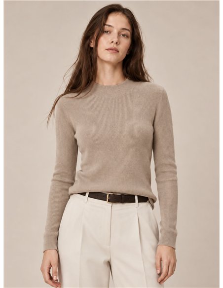 Jersey canalé cuello perkins