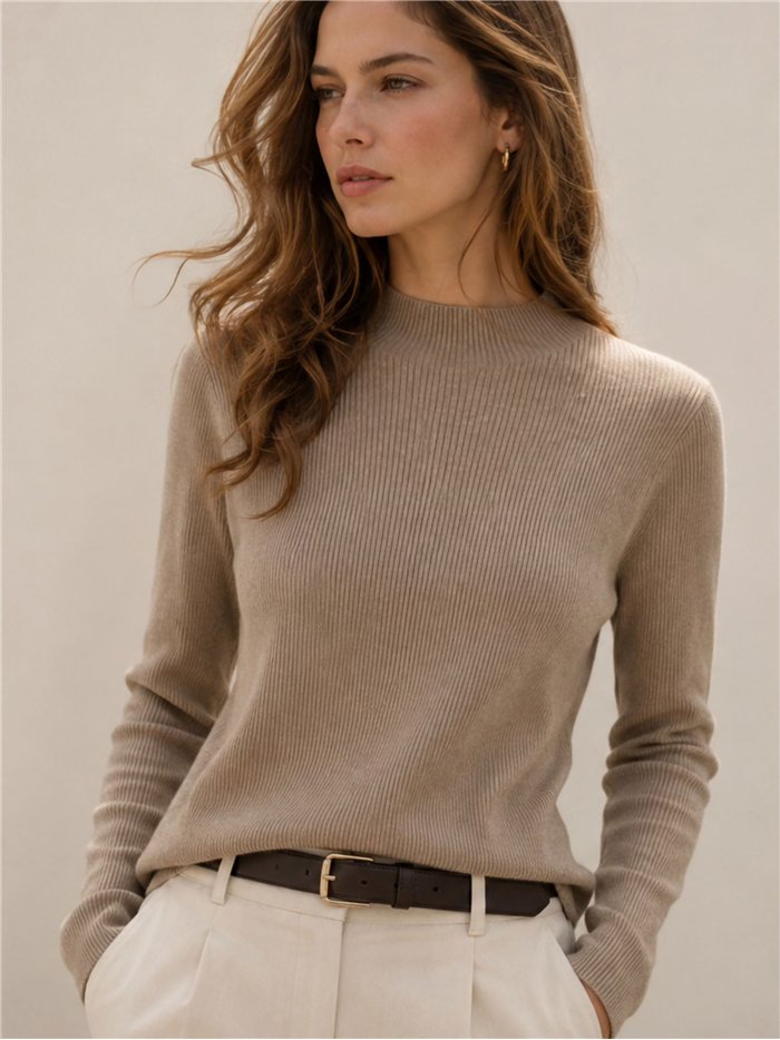 Jersey canalé cuello perkins